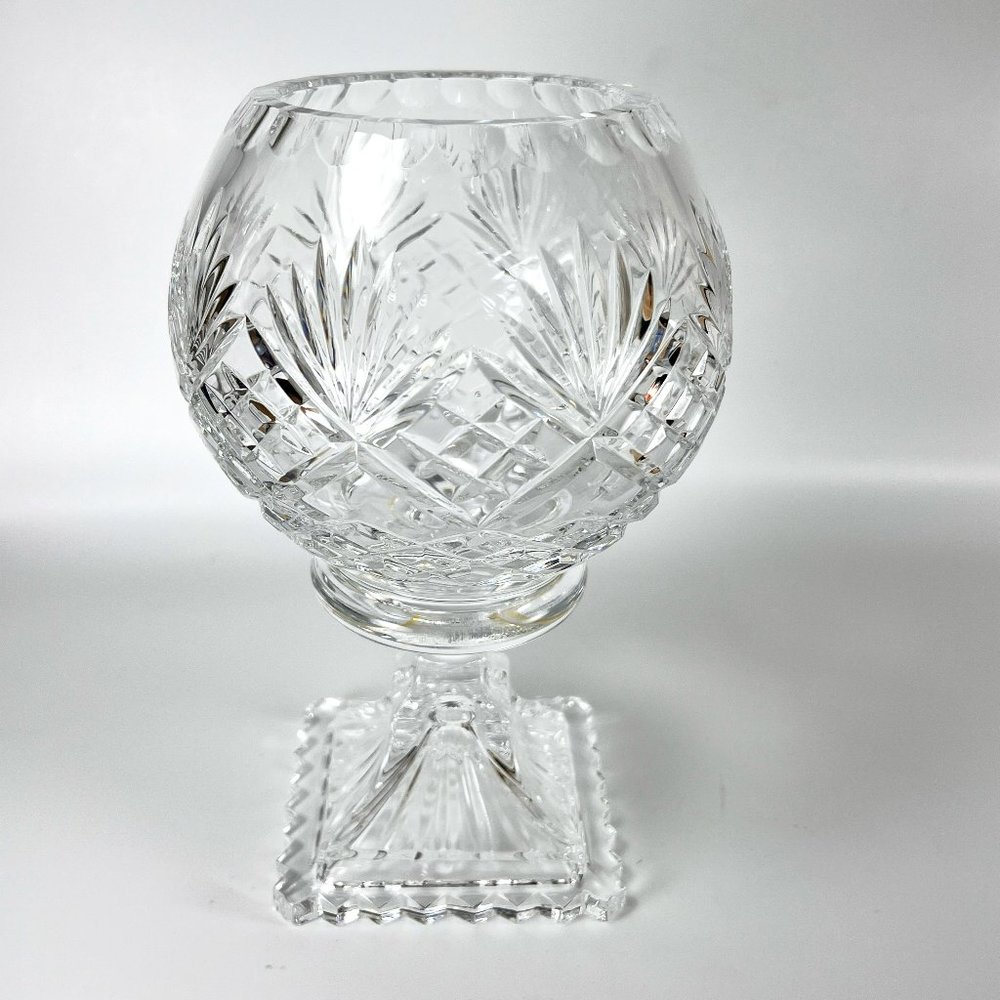 Vtg American Brilliant Compote Bowl Candy ABP Pairpoint Clear Cut Glass Footed